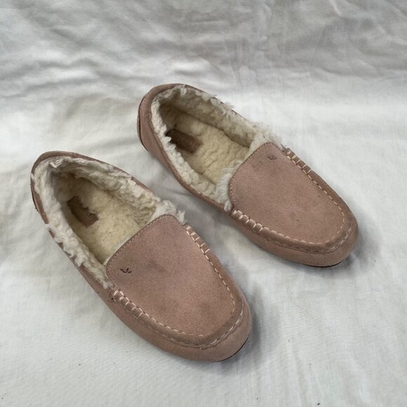 Koolaburra Womens Pink Suede Lezly Moccasin Slippers Size 10 - Picture 2 of 8